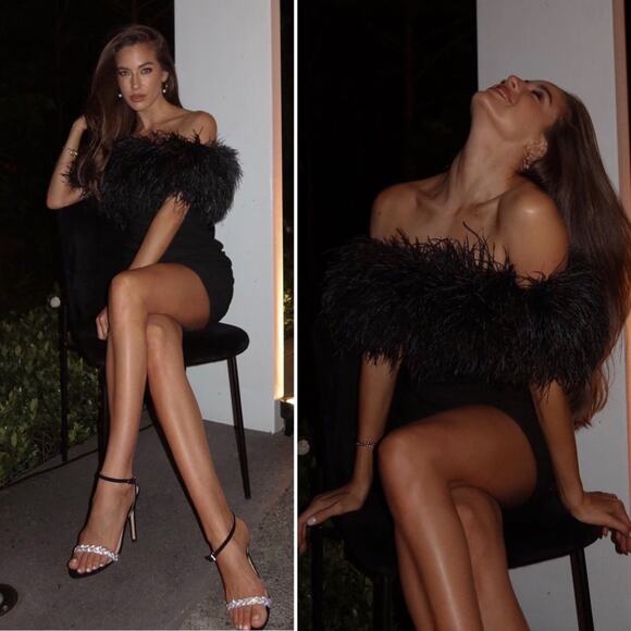 NWT Rachel Gilbert Zion Mini Dress Black US Size 10 - Picture 4 of 15